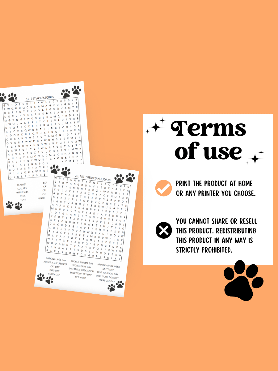 The Purrfect Word Search: Rescue and Pet Themed Word Search product image (8)