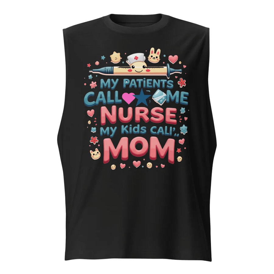 Nurse Mom Cutesy Muscle Tank product image (1)