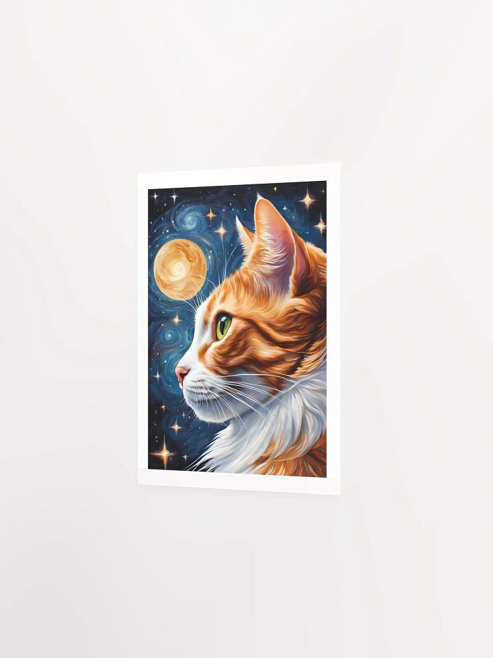 Cosmic Van Gogh Cat Profile Poster product image (4)