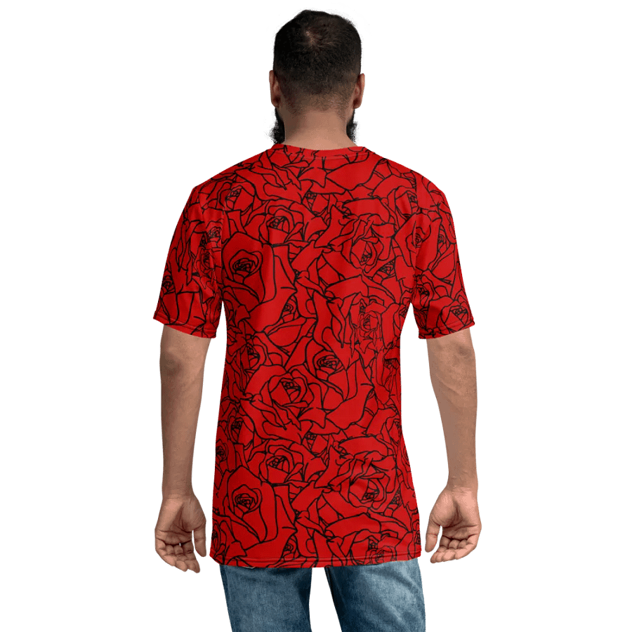 Loads of Roses · red-black crew neck t-shirt product image (9)