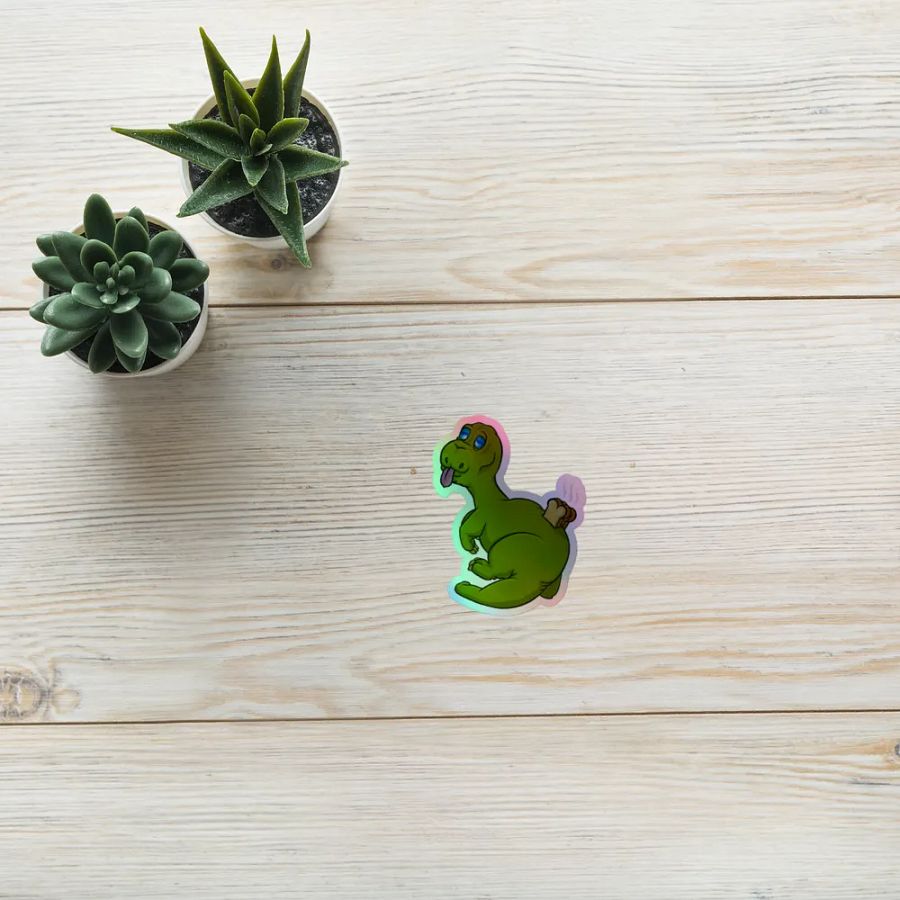 404 Toaster Dino Sticker (Holo) product image (8)