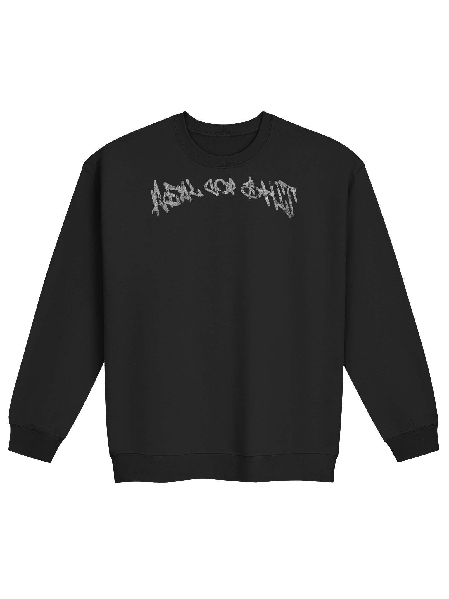 REAL COP SHIT TEXT BASIC CREWNECK product image (1)