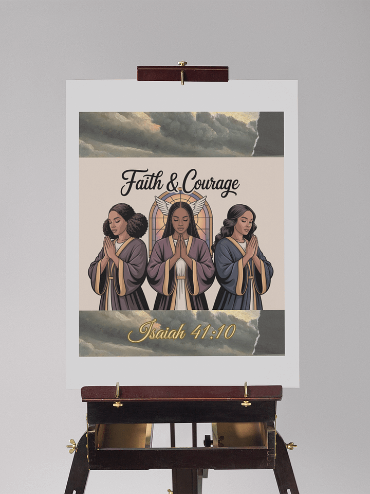 Faith & Courage: Isaiah 41:10 Christian Matte Poster - Printable, product image (1)
