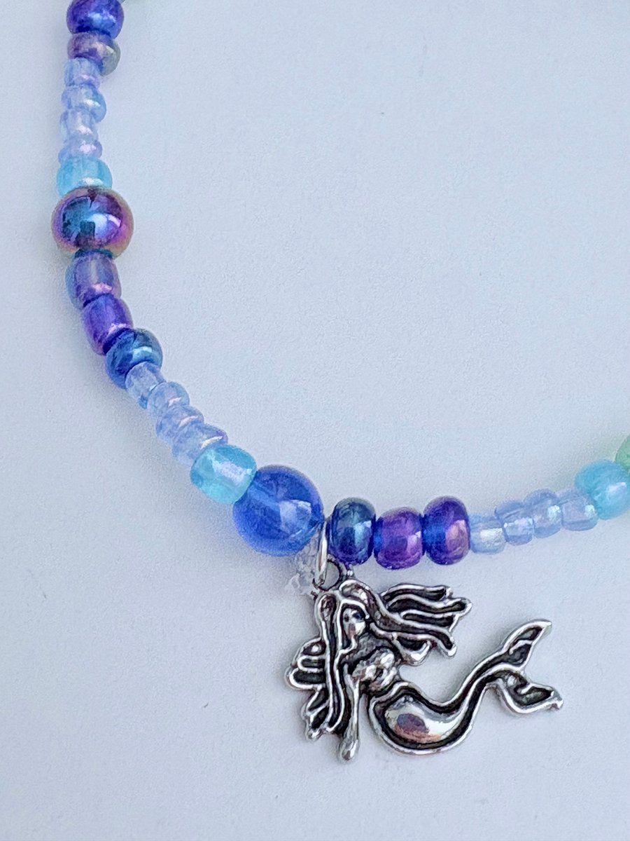 Handmade 7.5" Mermaid Charm Bracelet | Coastal Charm Jewelry by Monique Faella Designs™ | MFD-00066 product image (3)