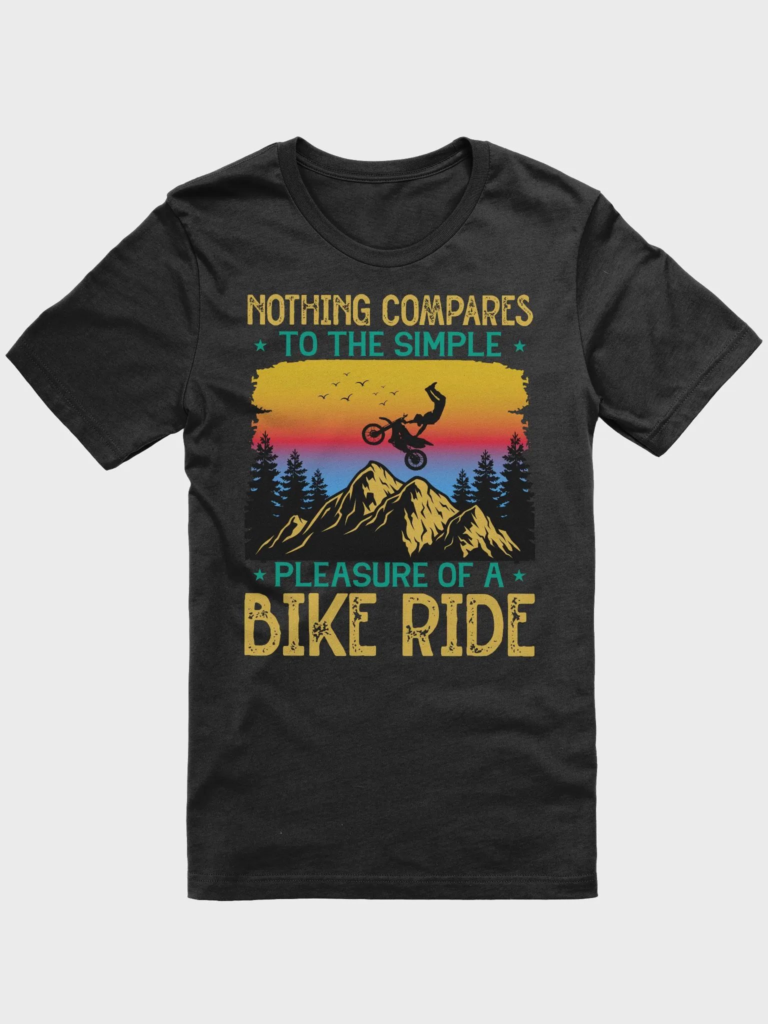 Simple Pleasure of a Bike Ride - Mountain Biking Unisex Supersoft T-Shirt product image (1)