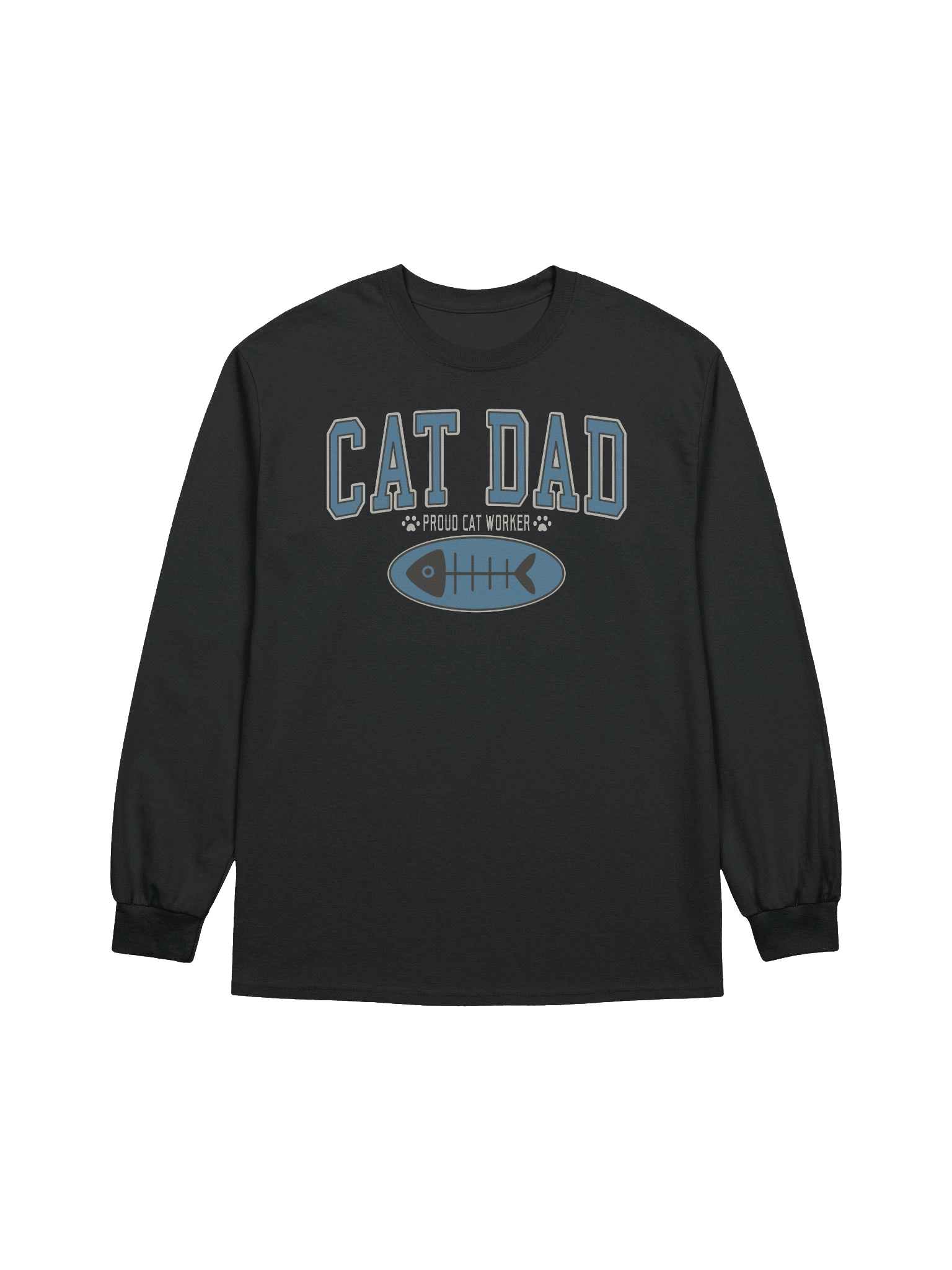 Cat Dad (Proud Cat Worker) 2 - Unisex Adult Long Sleeve T-shirt product image (1)