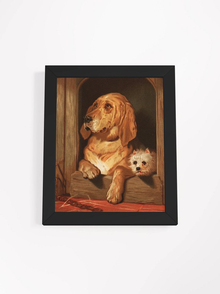 vintage dogs - Vibrant Matte Poster in Ayous Wood Frame product image (10)