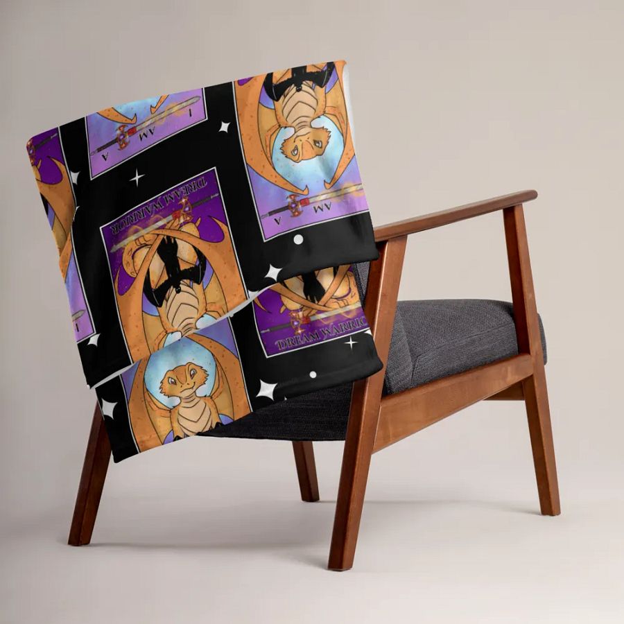 Day of the Dragon Tarot Card Throw Blanket product image (15)