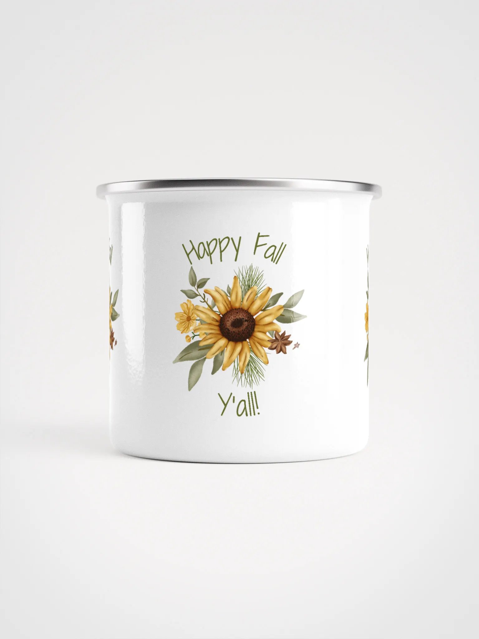 Fall Sunflower Serenity Enamel Mug product image (2)