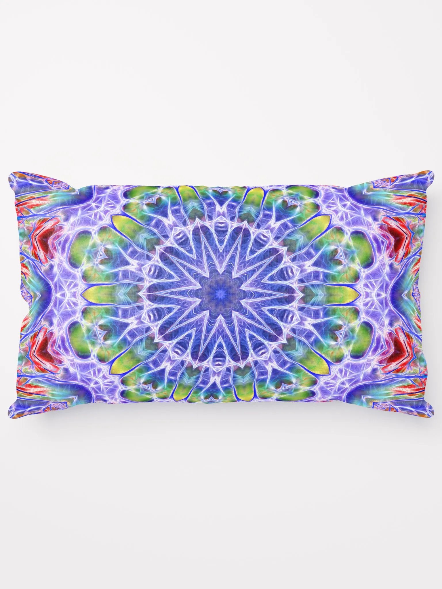 Blue Red Kaleidoscope Throw Pillow product image (15)