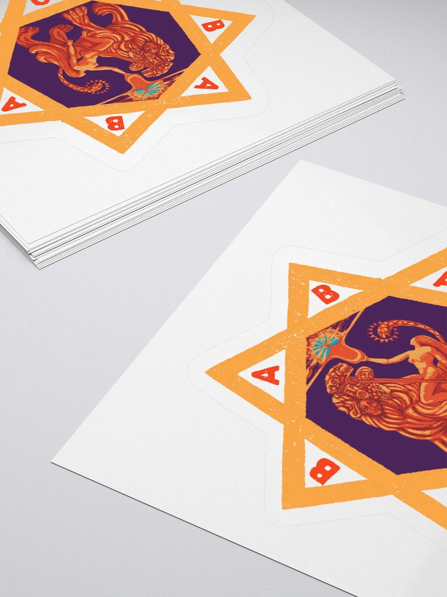Scarlet and Purple Babalon Star Sticker product image (4)