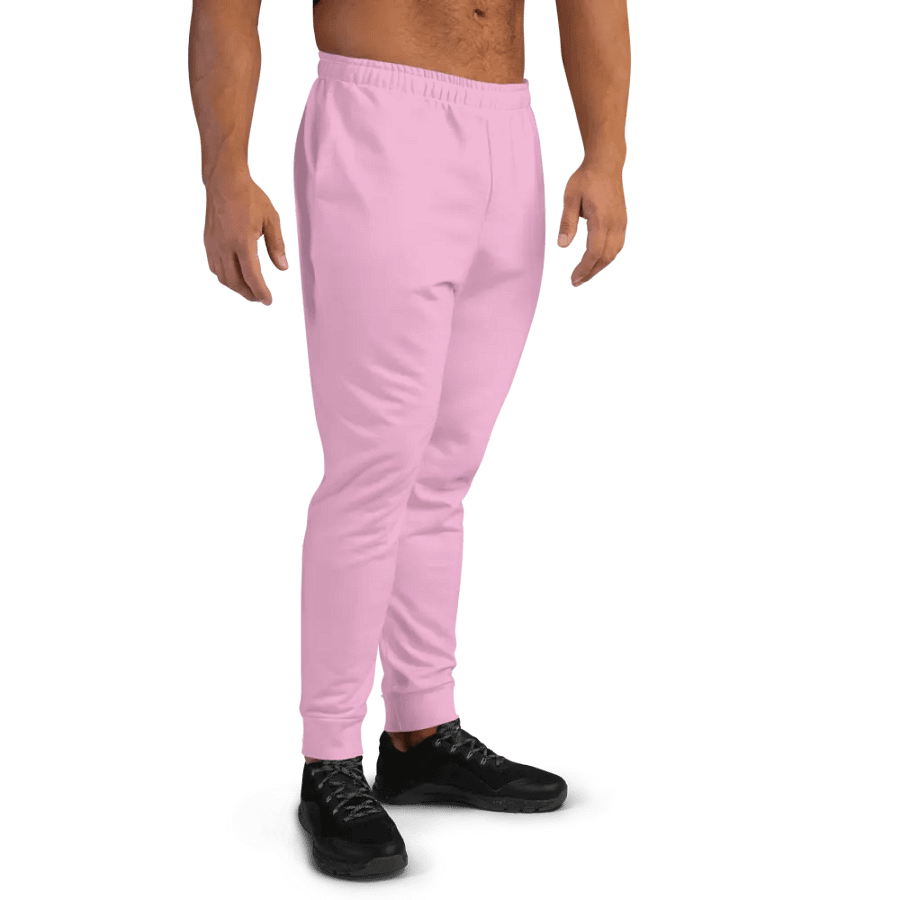 Plain Light Carnation Pink True Summer Recycled Polyester Premium Men's Joggers by Treasure Pie product image (11)