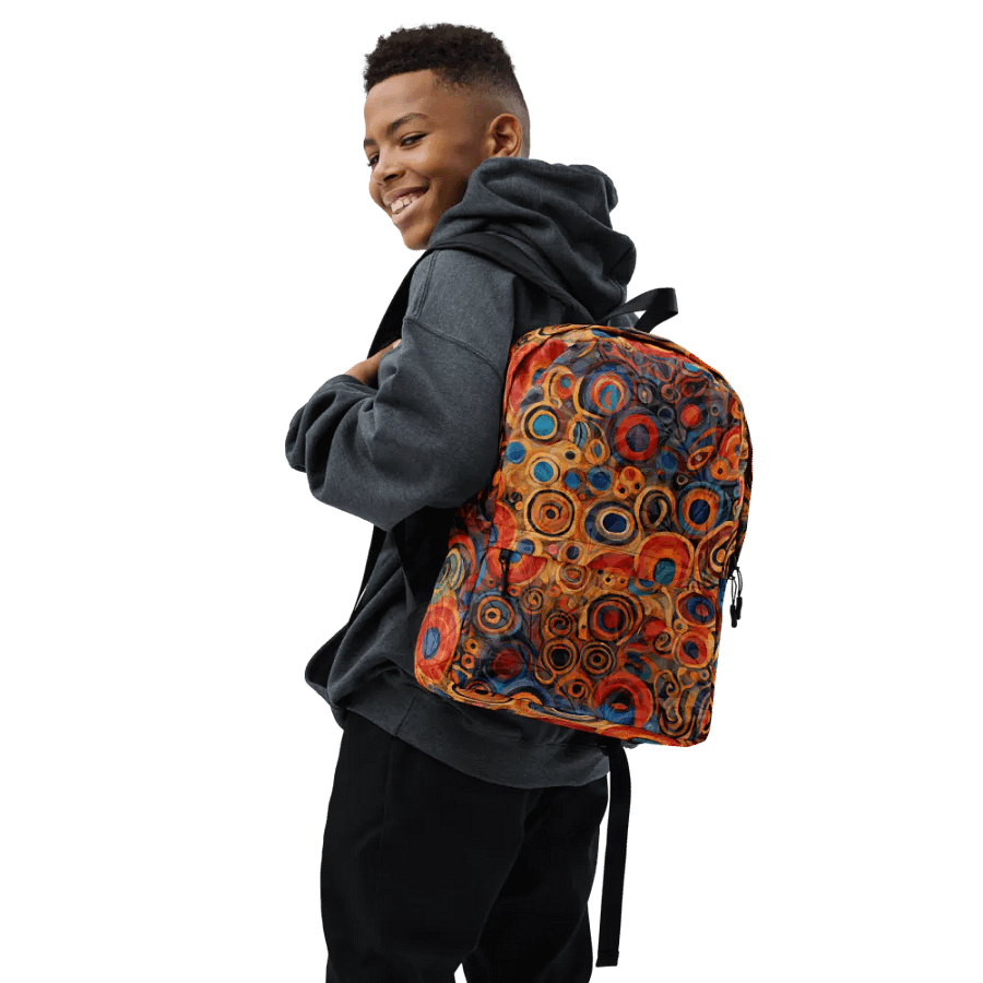 Vibrant klmt All-Over Backpack for arty frinds moms students product image (7)