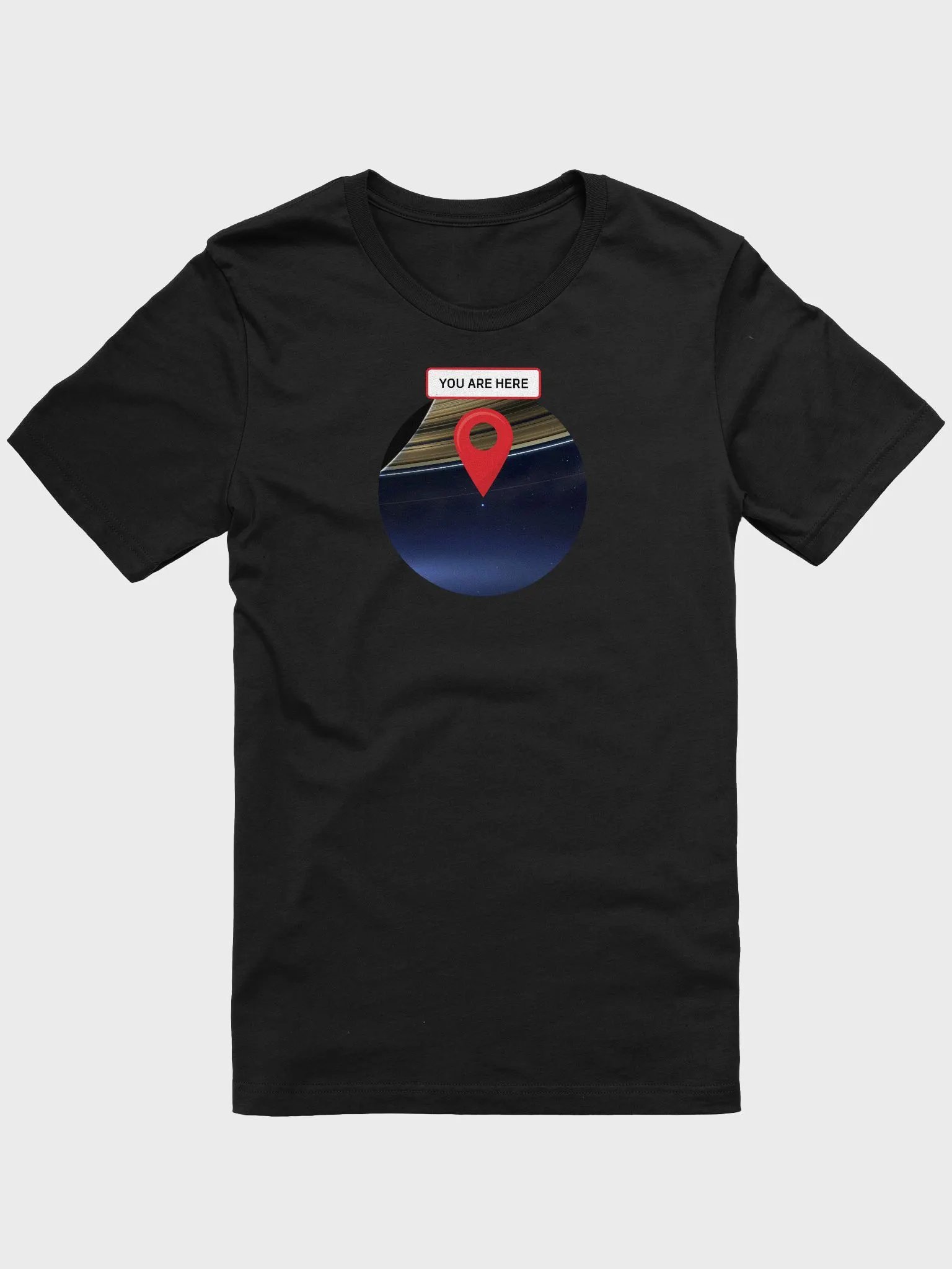You are here: Pale Blue Dot, NASA Cassini, Saturn — Short-Sleeve Unisex T-Shirt, Space T-Shirt product image (5)