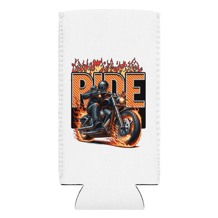 Ride Motorcycle Flaming Can Cooler product image (2)