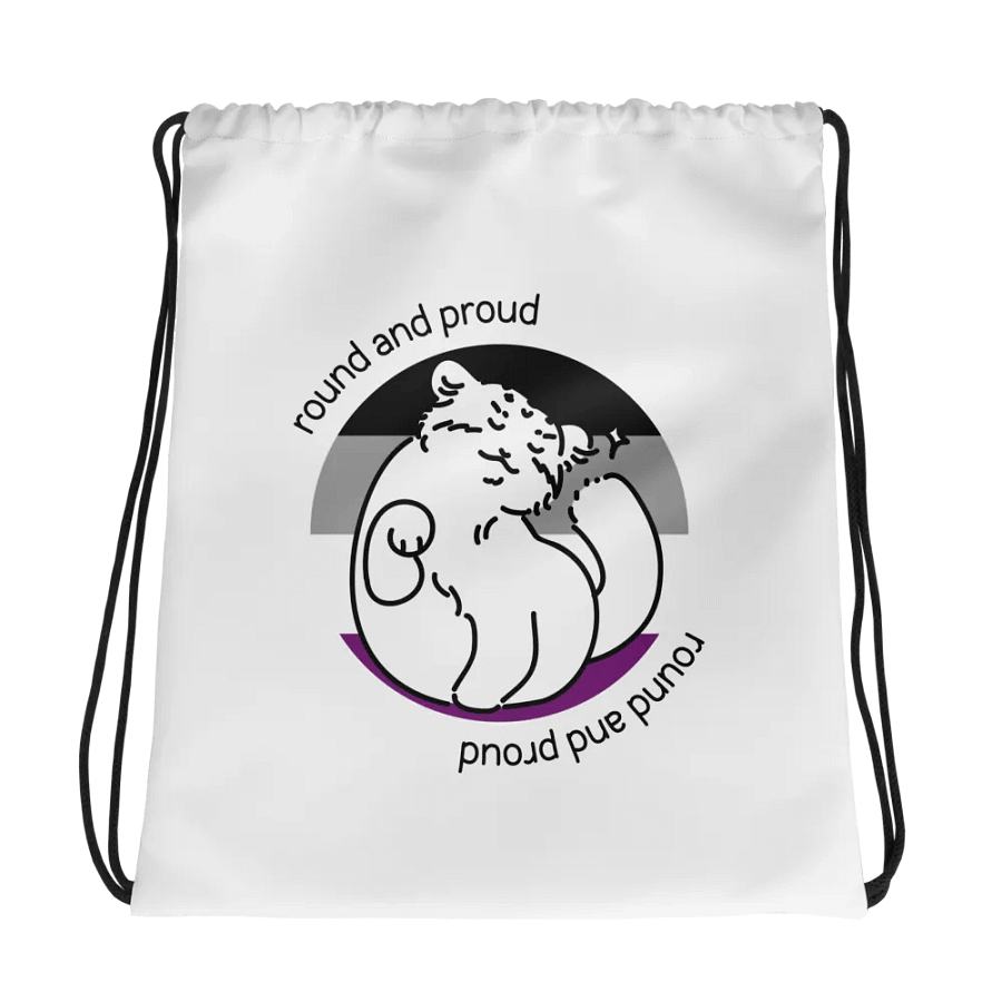 Round and Proud Manul Asexual Version - Drawstring Bag product image (1)