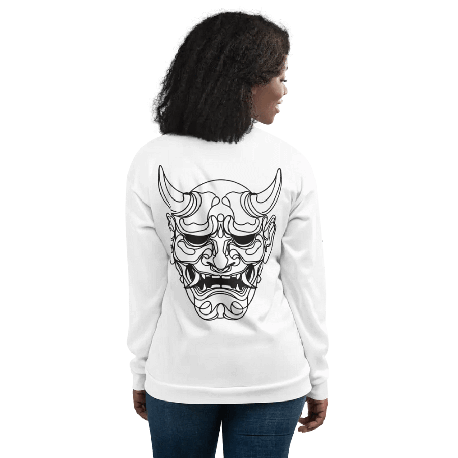 Line Art Oni Mask Bomber Jacket product image (8)