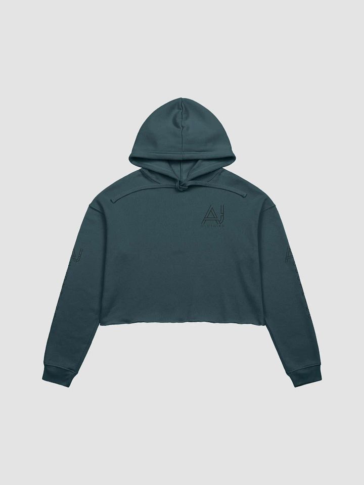 Crop top fleece hoodies Women sleeve logo product image (1)