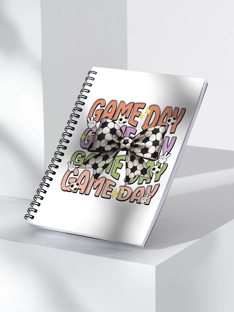 Game Day Bow Soccer Spiral Notebook product image (3)