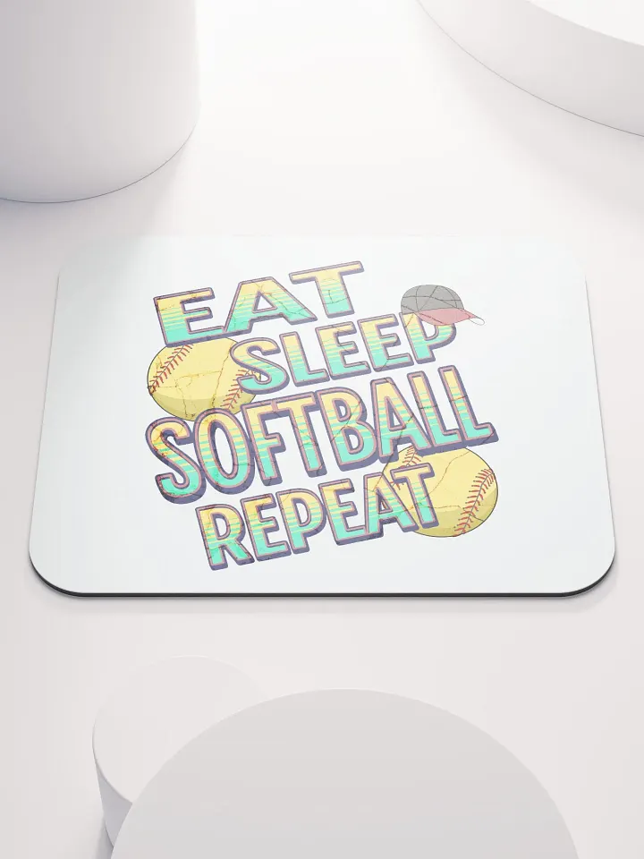 Eat Sleep Softball Repeat Lover's Dream Mouse Pad product image (2)