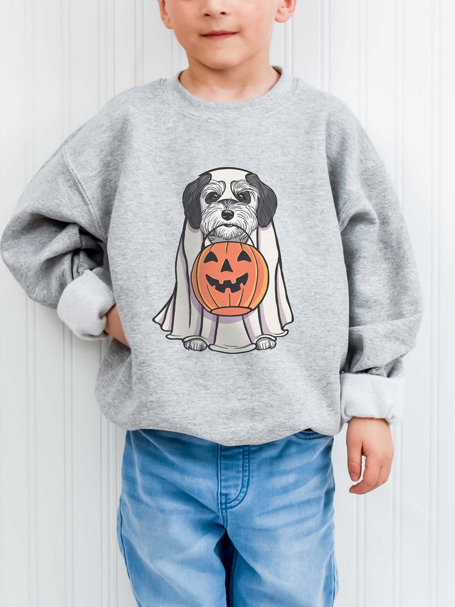 Halloween Havanese(Black & White) Youth Sweatshirt product image (1)
