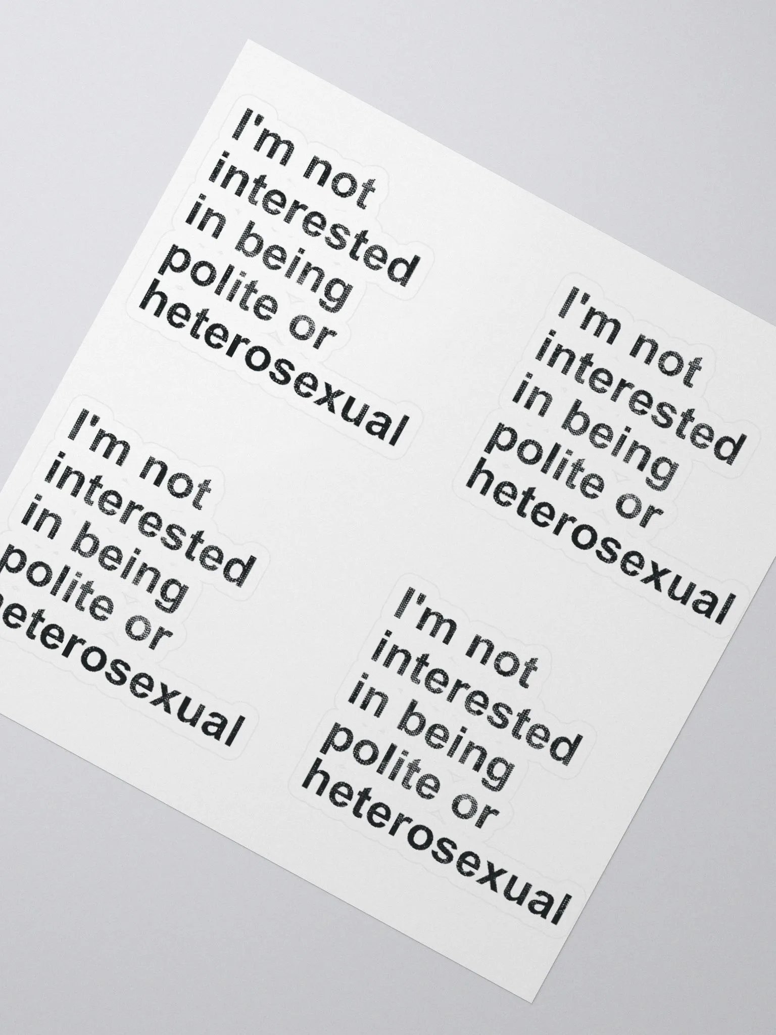 I'm not interested in being polite or heterosexual (mini non-holo) product image (2)