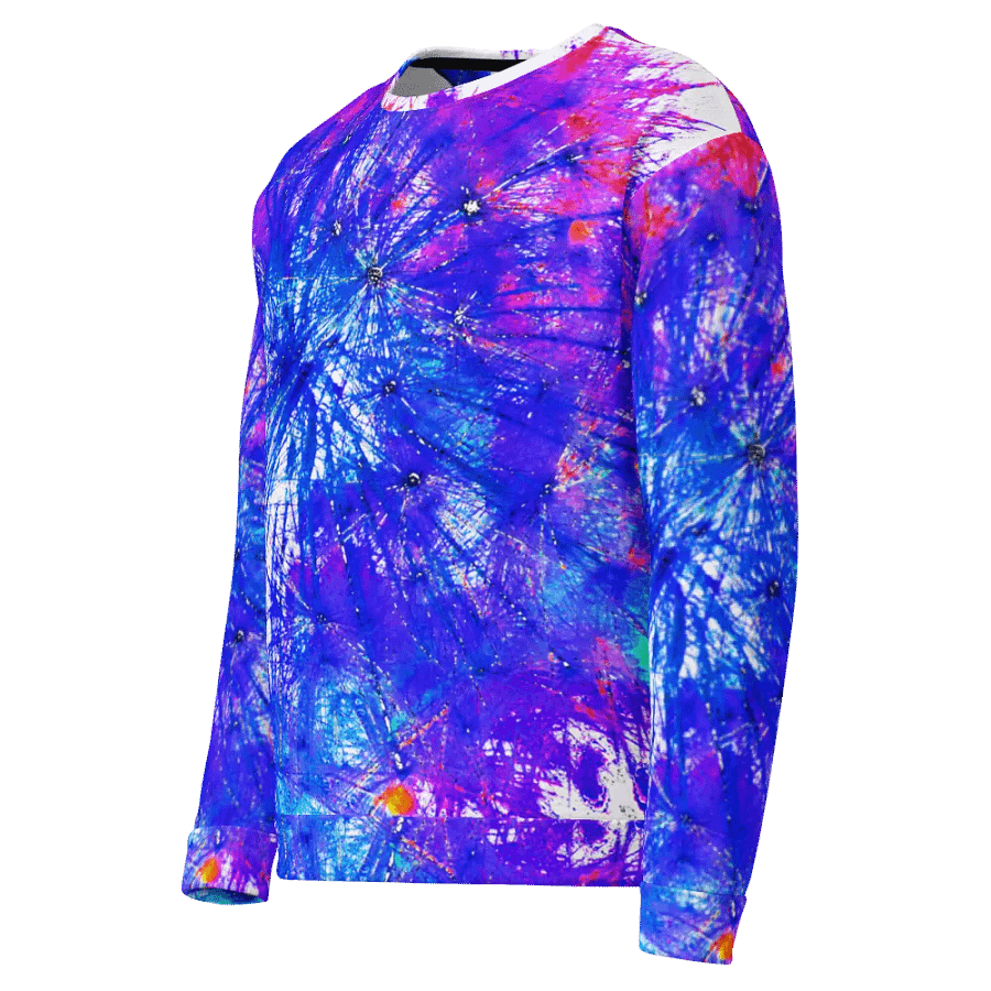 Abstract Bright Neon Dandelion Seeds Unisex Sweatshirt product image (5)