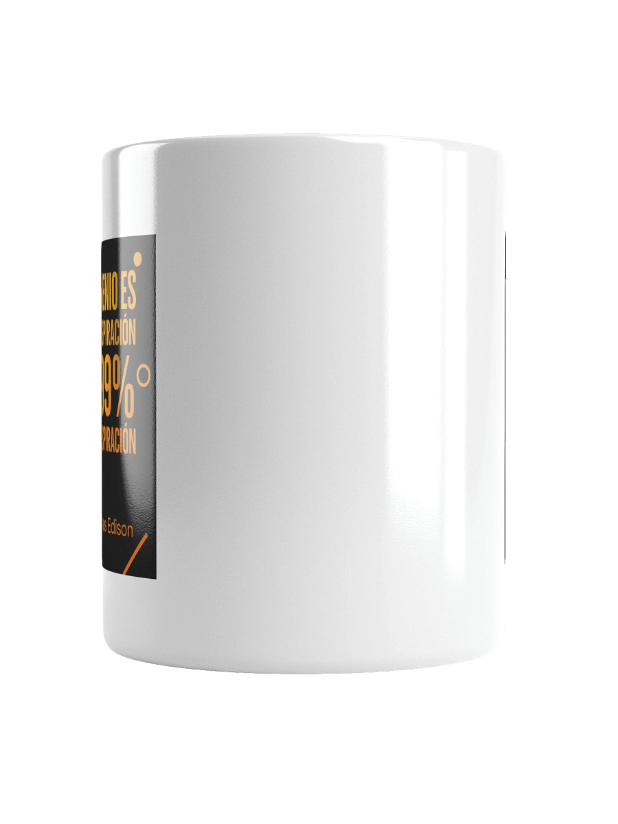 TAZA energética moderno con cita de Edison sobre genio y trabajo product image (16)