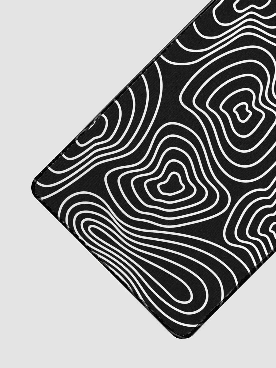 White on Black Topographic Neoprene Desk Mat product image (3)