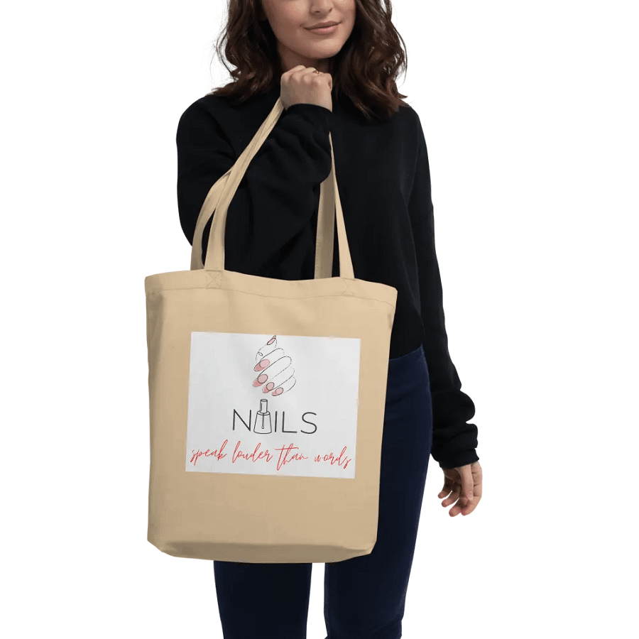 Nail Speak Louder Tote: Eco-Friendly Fashion Statement product image (2)
