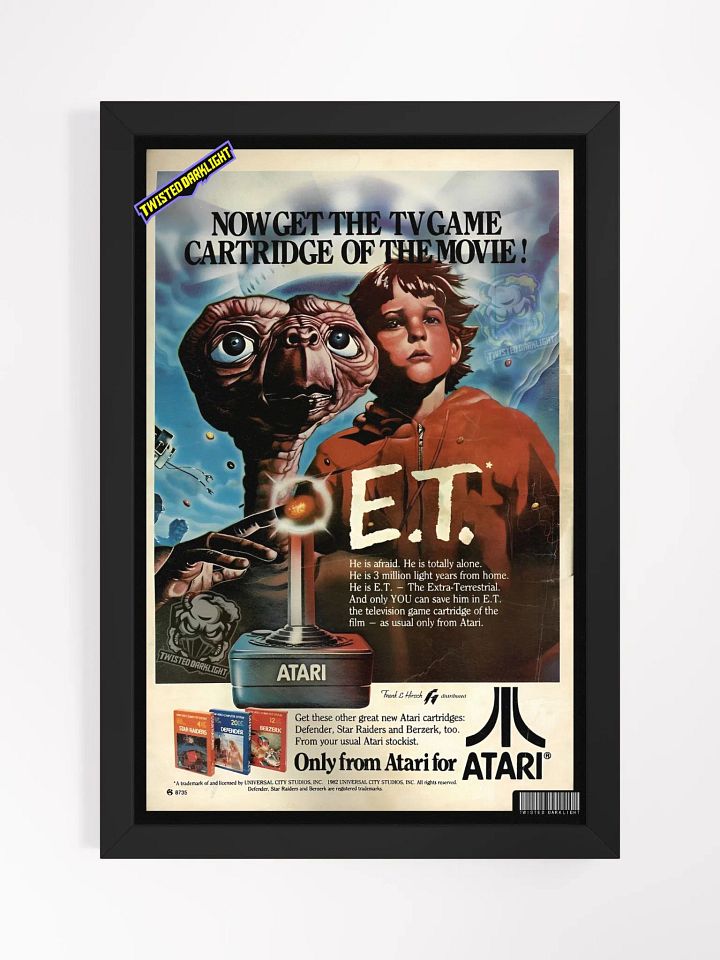 Retro Poster: The Iconic E.T. Atari Poster from 1982. - Size 12" x 18" product image (2)