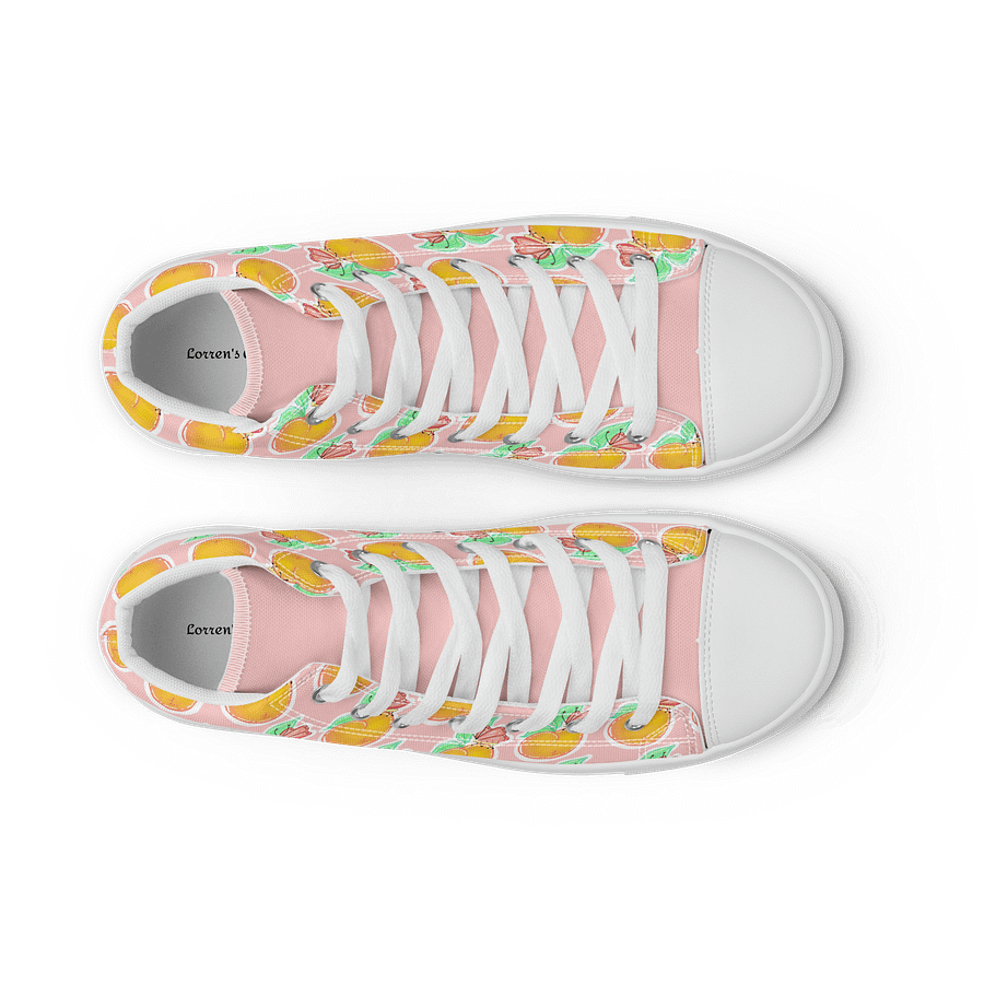 Peachy butterfly Retro High Tops product image (9)