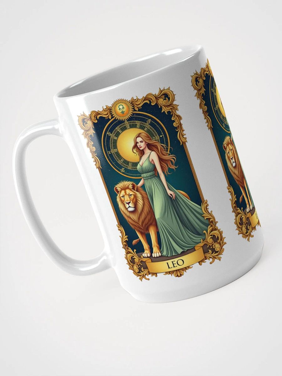 Leo Zodiac Tarot Design - Majestic Lion and Goddess Aesthetic product image (5)