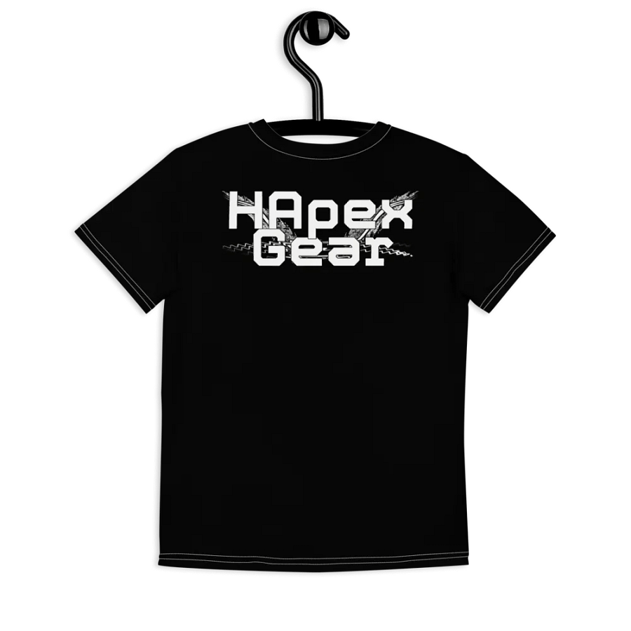 White HApex Gear White Logo Cancer Awareness Orange Ribbon. Black Youth Crew Neck T-Shirt product image (9)