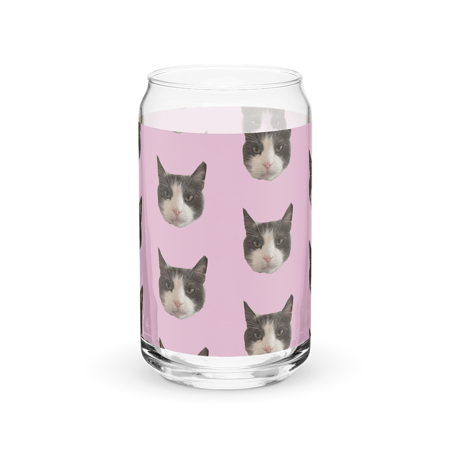 Lou Grumpy Face Glass Cup product image (3)