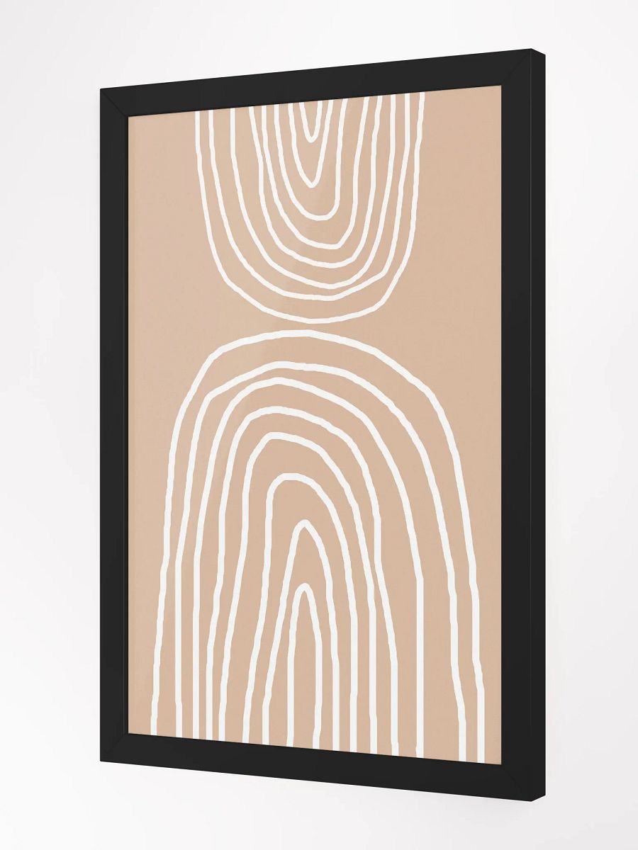Organic Lines Framed Matte Poster | Modern Abstract Wall Art with Flowing Design product image (3)