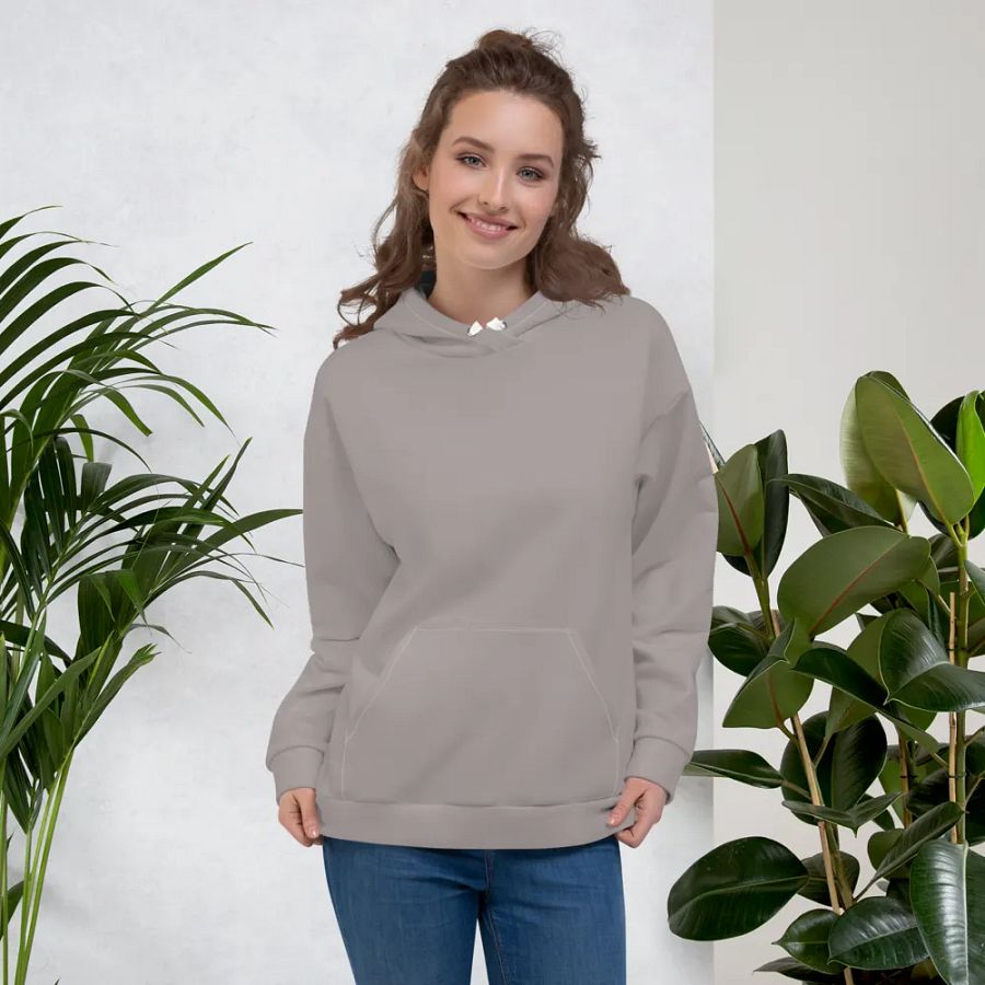 Plain Grey Soft Summer Unisex Recycled Polyester Heavyweight Premium Hoodie by Treasure Pie product image (6)