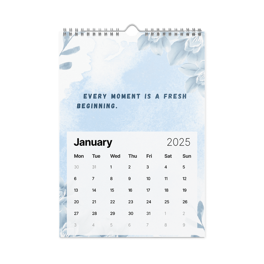 FLORAL INSPIRATIONAL QUOTES WALL CALENDAR 2026 product image (6)