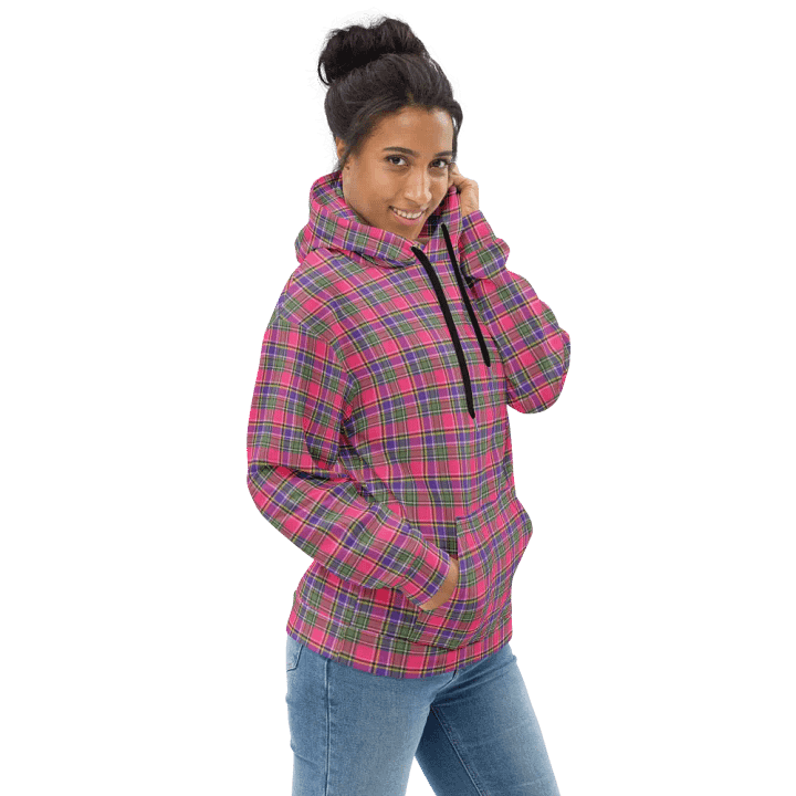 Pink and Purple Vintage Plaid Hoodie product image (1)