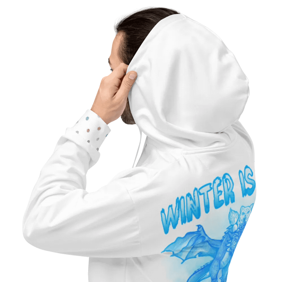 White Winter is Here Hoodie - back product image (7)