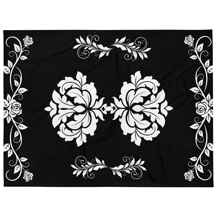 White Floral Pattern Design Throw Blanket product image (1)