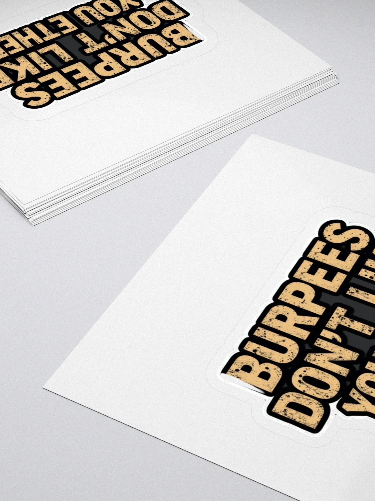 Bold Burpees Distressed Stickers product image (4)