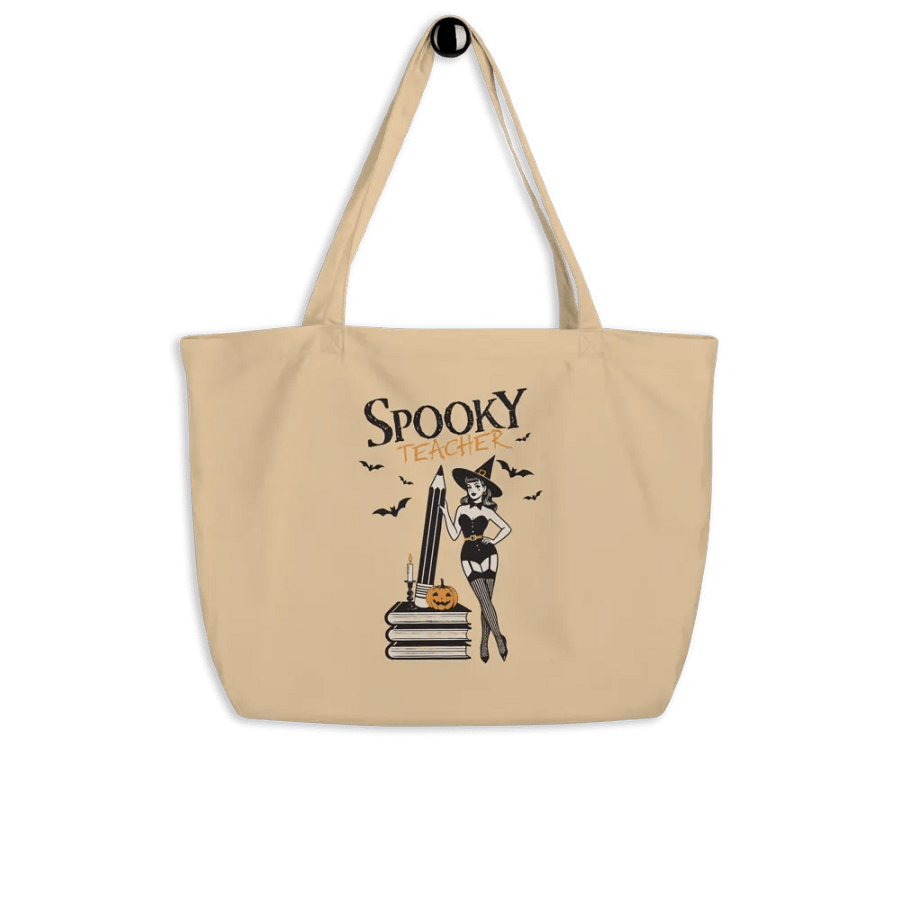 Spooky Teacher Organic Tote Bag product image (4)