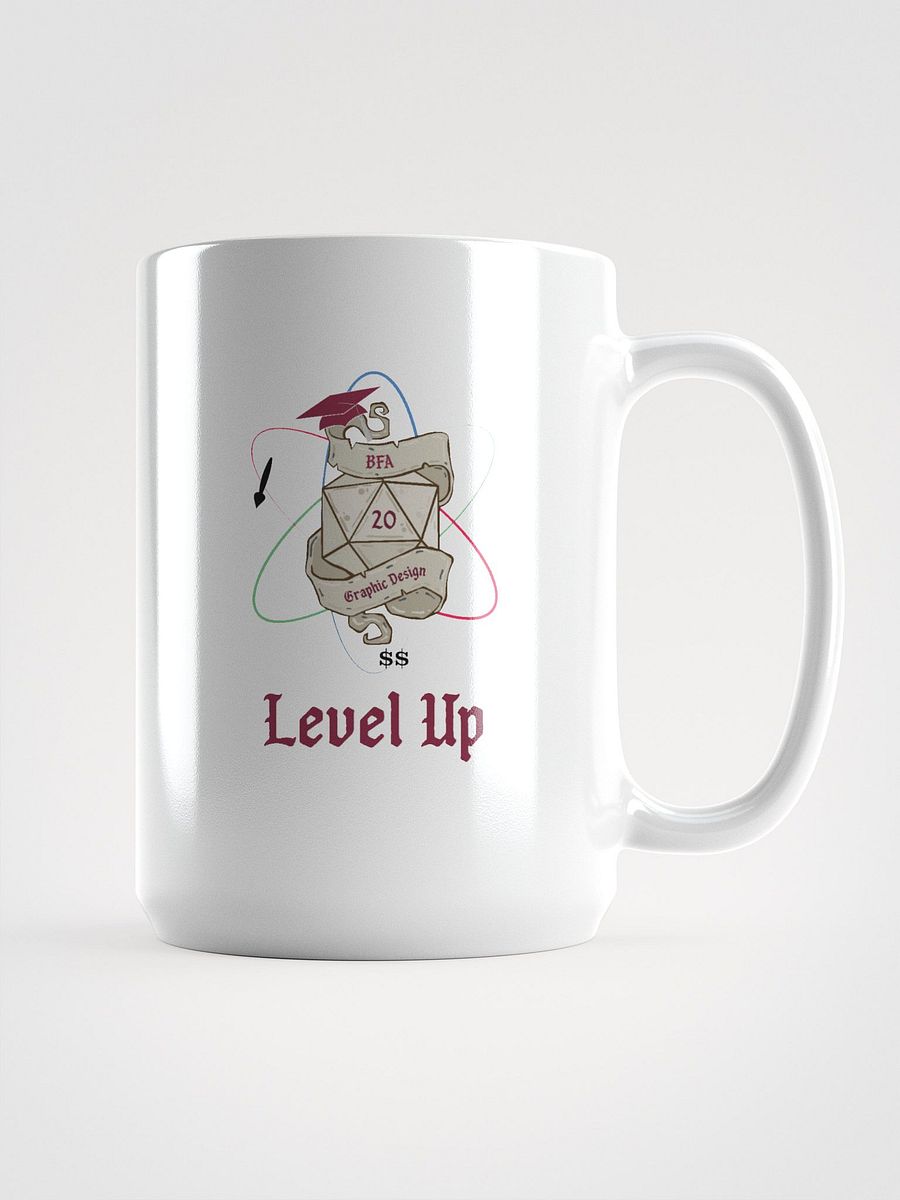 "Level Up" BFA Graduation Coffee Mug – Graphic Design Edition product image (1)