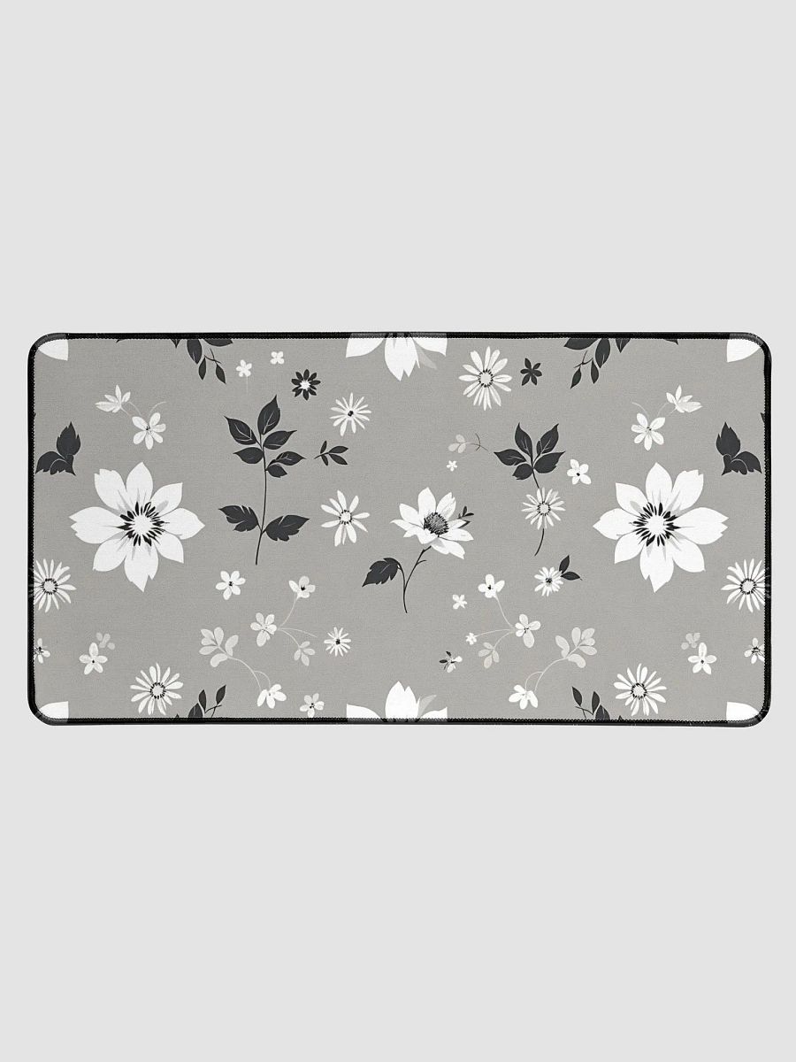 Black and White Floral Desk Mat product image (1)
