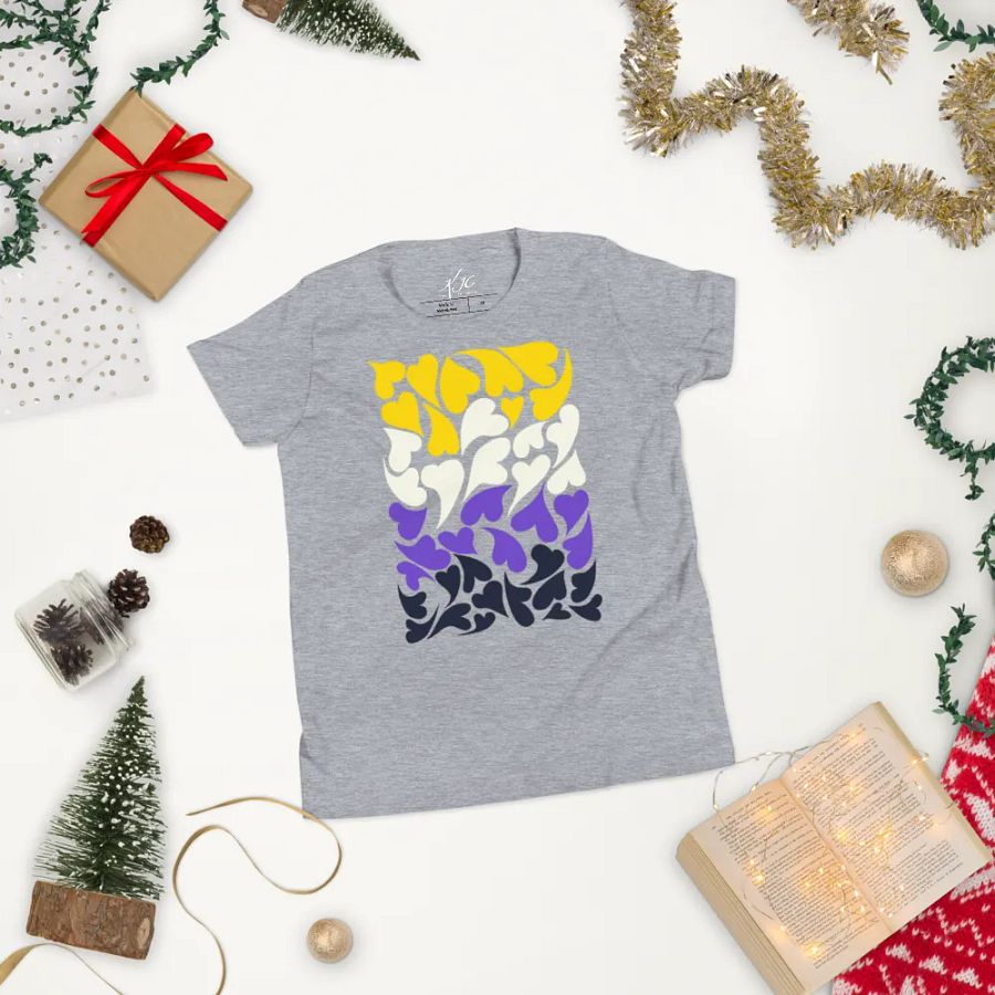 Nestled PRIDE Nonbinary T-shirt (Youth) product image (35)