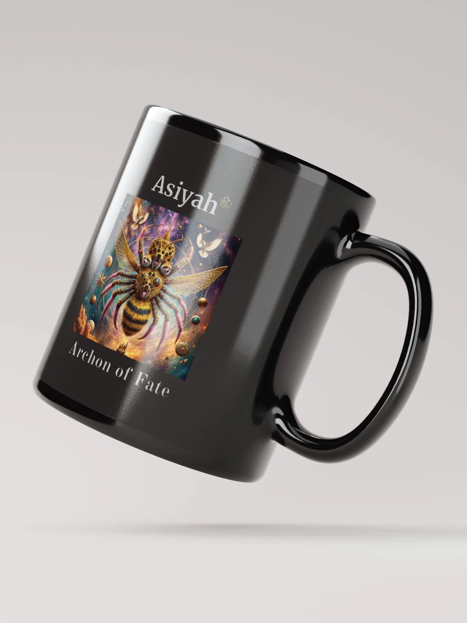 Supernal Asiyah | Black Glossy Mug product image (3)