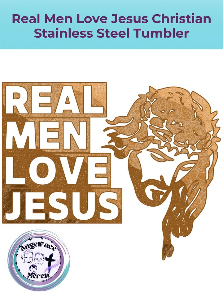 Real Men Love Jesus Christian Stainless Steel Tumbler product image (2)