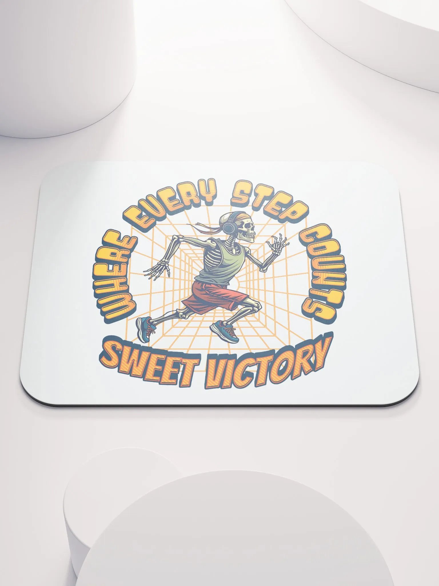Where Every Step Counts Sweet Victory Runner Skeleton Stride Mouse Pad product image (1)