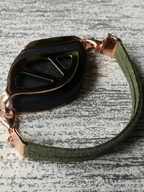 Olive Faux Suede Bracelet | Handmade Accessory for Bellabeat Leaf Urban & Ivy product image (2)